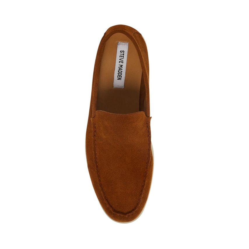 Loafers Steve Madden Larken Gamuza Hombre Marrones | ES XS4906